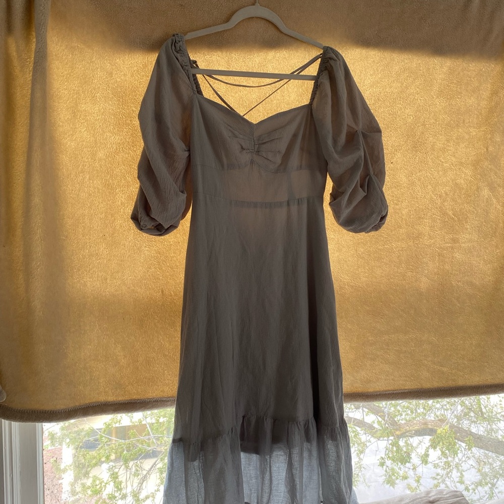 Missguided Backless, Puff Sleeve Dress